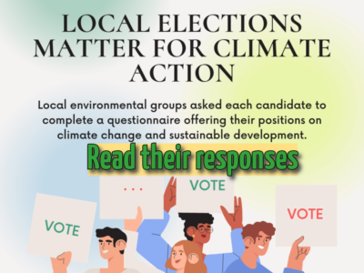 Local Elections Matter for Climate Action. Read the candidates for County Board responses to a questionnair on climate change and sustainable development